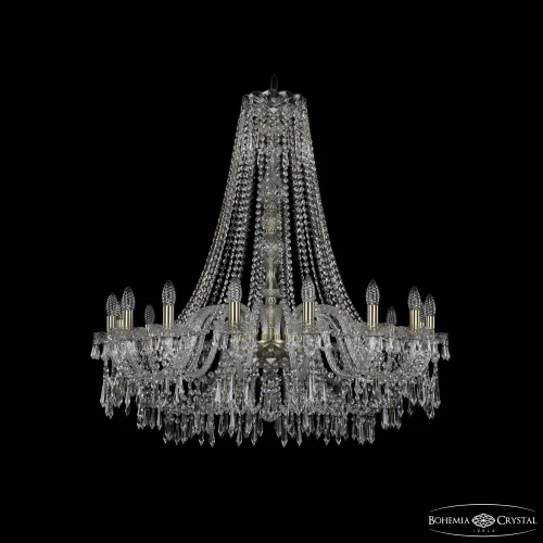 Люстра подвесная 1403/16/360/h-100 Pa Bohemia Ivele Crystal без плафона на 16 ламп, основание бронзовое в стиле классический sp
