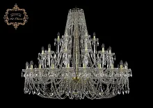 Люстра подвесная хрустальная 11.21.24+12+6.530.Gd.Sp Bohemia Art Classic прозрачная на 42 лампы, основание золотое в стиле классический Люстра подвесная хрустальная 11.21.24+12+6.530.Gd.Sp Bohemia Art Classic прозрачная на 42 лампы, основание золотое в стиле классический
