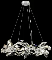 Люстра подвесная Casandra WE111.08.203 Wertmark прозрачная на 8 ламп, основание серебряное в стиле флористика современный ветви