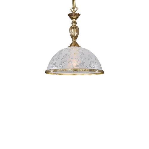 Светильник подвесной L 6302/28 Reccagni Angelo белый 1 лампа, основание золотое в стиле классический  фото 2