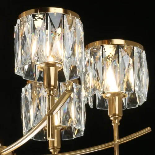 Люстра подвесная Илвита 624011306 MW-Light прозрачная на 6 ламп, основание бронзовое в стиле современный  фото 4