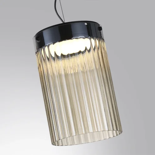 Светильник подвесной LED Pillari 5047/15L Odeon Light янтарный 1 лампа, основание чёрное в стиле современный  фото 5