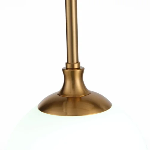 Светильник подвесной Arbe SL1157.303.01 ST-Luce белый 1 лампа, основание бронзовое в стиле современный шар фото 5