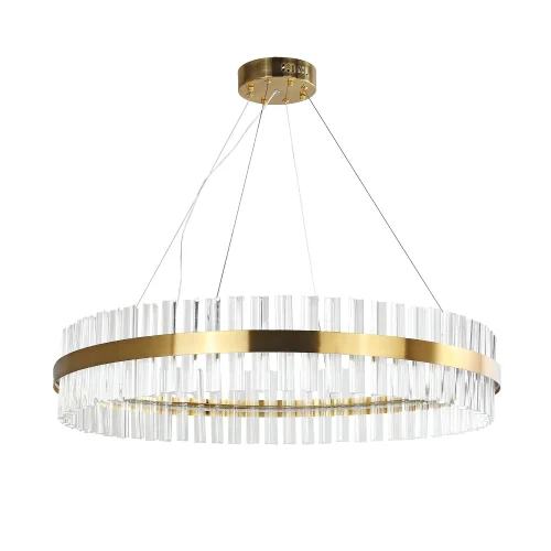 Люстра подвесная LED Placerat 4012-8P Favourite прозрачная на 1 лампа, основание золотое в стиле современный  фото 2