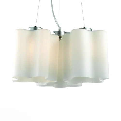 Люстра подвесная SL116.503.03 ST-Luce белая на 3 лампы, основание серебряное в стиле современный 