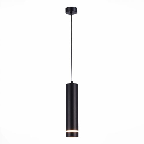 Светильник подвесной LED ST115.443.12 ST-Luce чёрный 1 лампа, основание чёрное в стиле хай-тек современный трубочки