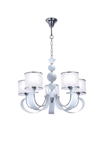 Люстра подвесная BREGATTO 100.5 Lucia Tucci белая на 5 ламп, основание белое в стиле классический 