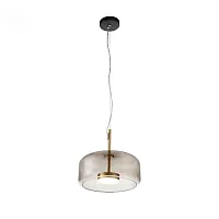 Светильник подвесной LED Palochino SL1053.243.01 ST-Luce серый прозрачный 1 лампа, основание чёрное золотое в стиле современный 