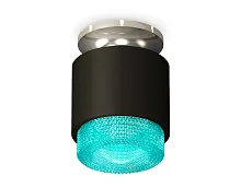Светильник накладной Techno spot XS7511082 Ambrella light чёрный 1 лампа, основание серебряное в стиле хай-тек современный круглый