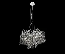Люстра подвесная Авани 07873-76D,16 Kink Light прозрачная на 10 ламп, основание серебряное в стиле модерн флористика ветви