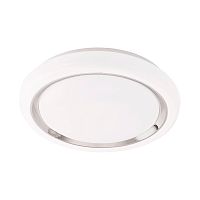 Светильник потолочный LED CAPASSO 96023 Eglo хром серый белый 1 лампа, основание белое в стиле современный минимализм 