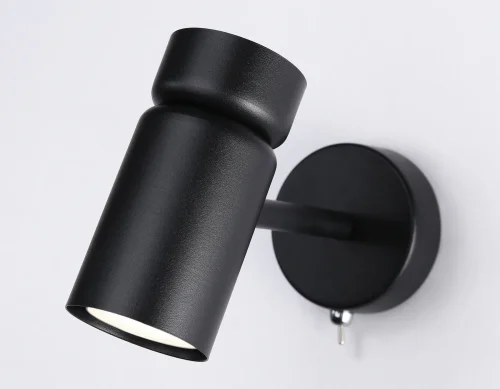 Бра с выключателем TA13184 Ambrella light чёрный на 1 лампа, основание чёрное в стиле современный хай-тек  фото 5