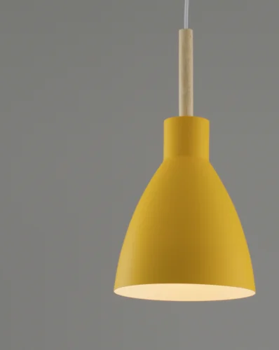 Светильник подвесной Toni V10649-1P Moderli бежевый жёлтый 1 лампа, основание жёлтое в стиле современный лофт скандинавский  фото 3