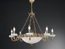 Люстра подвесная  L 9011/8+3 Reccagni Angelo белая на 11 ламп, основание античное бронза в стиле классический 