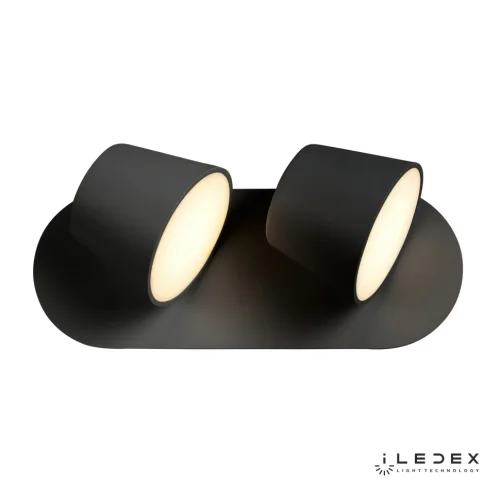 Бра LED Flexin W1118-2AS BK iLedex чёрный на 1 лампа, основание чёрное в стиле современный хай-тек  фото 2