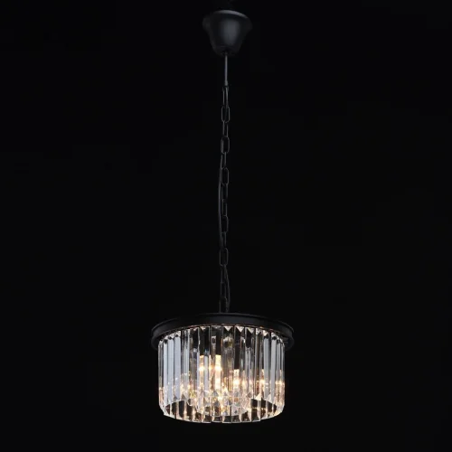 Светильник подвесной Гослар 498015103 MW-Light прозрачный 3 лампы, основание чёрное в стиле современный  фото 2
