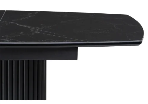 Керамический стол Фестер 160(205)х90х76 черный мрамор / черный 572422 Woodville столешница чёрная из керамика фото 9
