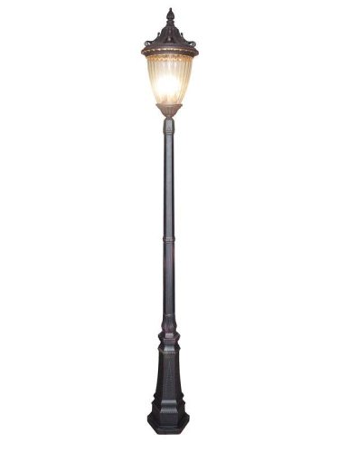 Парковый светильник MICHIGAN L79097.12 L'ARTE LUCE уличный IP44 коричневый 3 лампы, плафон прозрачный в стиле классический E14