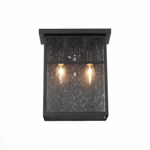 Настенный светильник GLAZGO SL079.401.02 St-Luce уличный IP20 коричневый 2 лампы, плафон прозрачный в стиле модерн E14