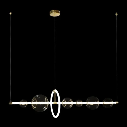 Светильник подвесной LED Alpha 10126/1200 LOFT IT прозрачный 2 лампы, основание золотое в стиле современный шар фото 2