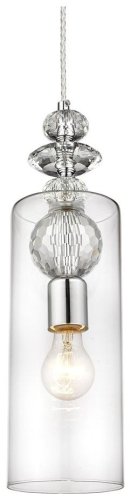 Светильник подвесной Leni WE209.01.106 Wertmark прозрачный 1 лампа, основание хром в стиле классический 
