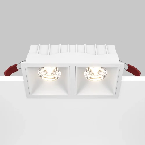 Светильник точечный Alfa LED DL043-02-15W3K-SQ-W Maytoni белый 2 лампы, основание белое в стиле современный  фото 5