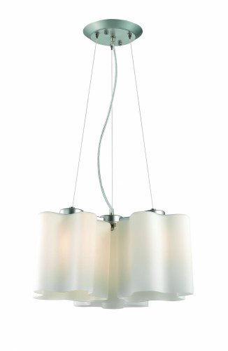 Люстра подвесная SL116.503.03 ST-Luce белая на 3 лампы, основание серебряное в стиле современный  фото 2
