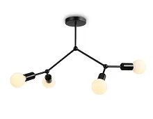 Светильник потолочный TR8033 Ambrella light без плафона 4 лампы, основание чёрное в стиле лофт 