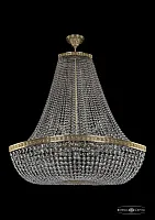 Люстра потолочная хрустальная 19113/H2/100IV Pa Bohemia Ivele Crystal прозрачная на 18 ламп, основание латунь в стиле классика sp