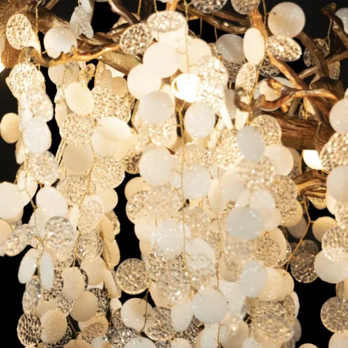 Люстра подвесная Fairytree 10066/1500 GB LOFT IT прозрачная белая на 15 ламп, основание золотое в стиле арт-деко ветви фото 8