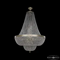 Люстра подвесная 19091/H2/90IV G C1 Bohemia Ivele Crystal прозрачная на 26 ламп, основание золотое в стиле классика sp