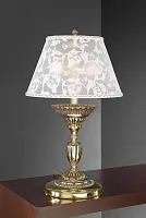 Настольная лампа P 8370 G Reccagni Angelo белая 2 лампы, основание золотое латунь металл в стиле классический 