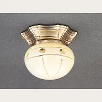 Светильник потолочный PL 7733/1 Reccagni Angelo бежевый 1 лампа, основание античное бронза в стиле классический 