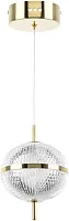Светильник подвесной LED Acrile 738023 Lightstar прозрачный 1 лампа, основание золотое в стиле минимализм хай-тек современный 