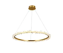 Люстра подвесная LED ЛаураЛюкс 08454-60,36 Kink Light прозрачная на 1 лампа, основание латунь в стиле современный кольца
