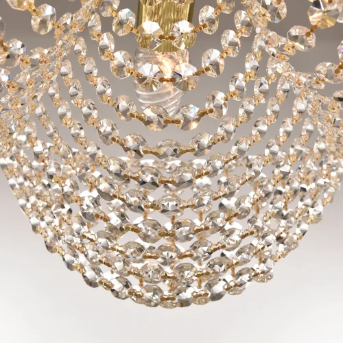 Люстра потолочная 778/58 G Bohemia Ivele Crystal прозрачная на 9 ламп, основание золотое в стиле классический sp фото 5