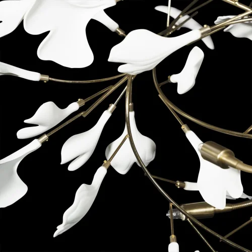 Люстра подвесная Fleur 10125/8 LOFT IT белая на 8 ламп, основание золотое в стиле флористика арт-деко  фото 4