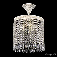 Люстра потолочная AL19201/25FL WMG Bohemia Ivele Crystal без плафона на 3 лампы, основание белое патина золотое в стиле классический sp