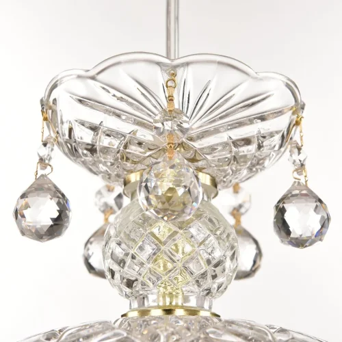 Светильник подвесной 14781P/22 G R Bohemia Ivele Crystal прозрачный 1 лампа, основание золотое в стиле классический r фото 3