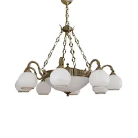 Люстра подвесная  L 9200/8+3 Reccagni Angelo белая на 11 ламп, основание античное бронза в стиле классический 
