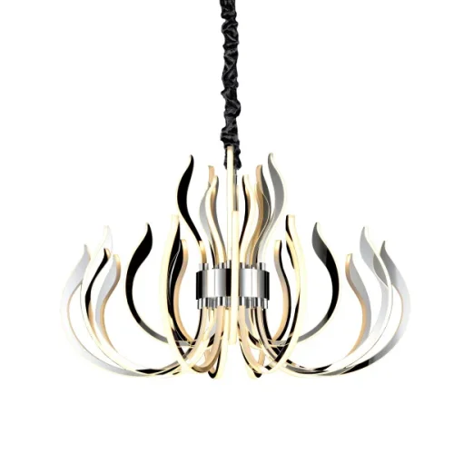 Люстра подвесная LED  VERSAILLES 5560 Mantra хром на 1 лампа, основание чёрное в стиле современный хай-тек минимализм 