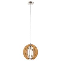Светильник подвесной COSSANO 94764 Eglo коричневый 1 лампа, основание серое никель в стиле современный 