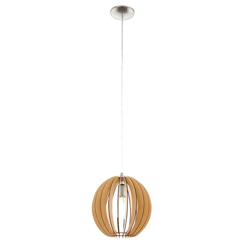Светильник подвесной COSSANO 94764 Eglo коричневый 1 лампа, основание серое никель в стиле современный 