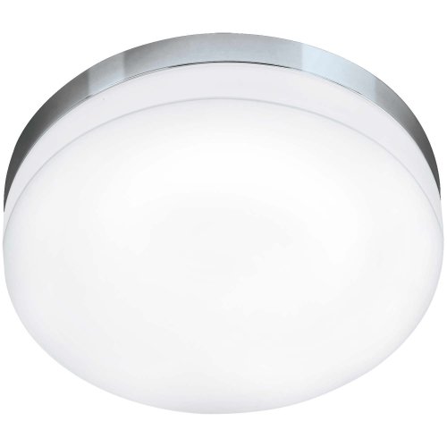 Люстра потолочная LED LED LORA 95001 Eglo белая на 1 лампа, основание хром серое в стиле минимализм современный 