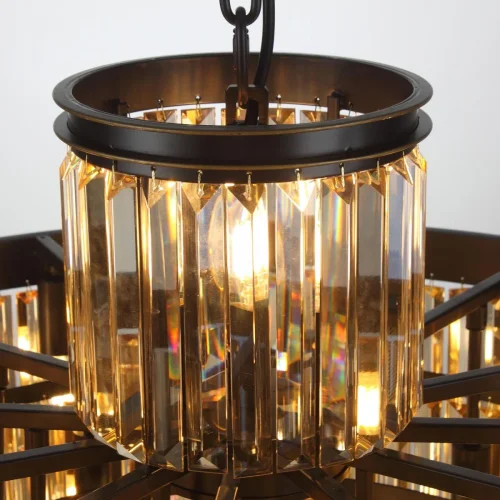 Люстра подвесная Мартин CL332152 Citilux янтарная на 29 ламп, основание коричневое в стиле классический современный  фото 7