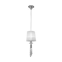 Светильник подвесной CROMO 3861 Mantra белый 1 лампа, основание хром в стиле современный 