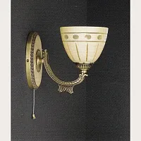 Бра с выключателем A 7054/1  Reccagni Angelo бежевый 1 лампа, основание античное бронза в стиле классический 