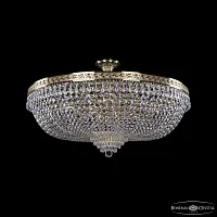 Люстра потолочная 19271/90IV G Bohemia Ivele Crystal прозрачная на 20 ламп, основание золотое в стиле классический sp