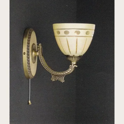 Бра с выключателем A 7054/1  Reccagni Angelo бежевый на 1 лампа, основание античное бронза в стиле классический 
