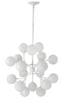 Люстра подвесная MEDEA WHITE SP18 Crystal Lux белая на 18 ламп, основание белое в стиле лофт молекула шар